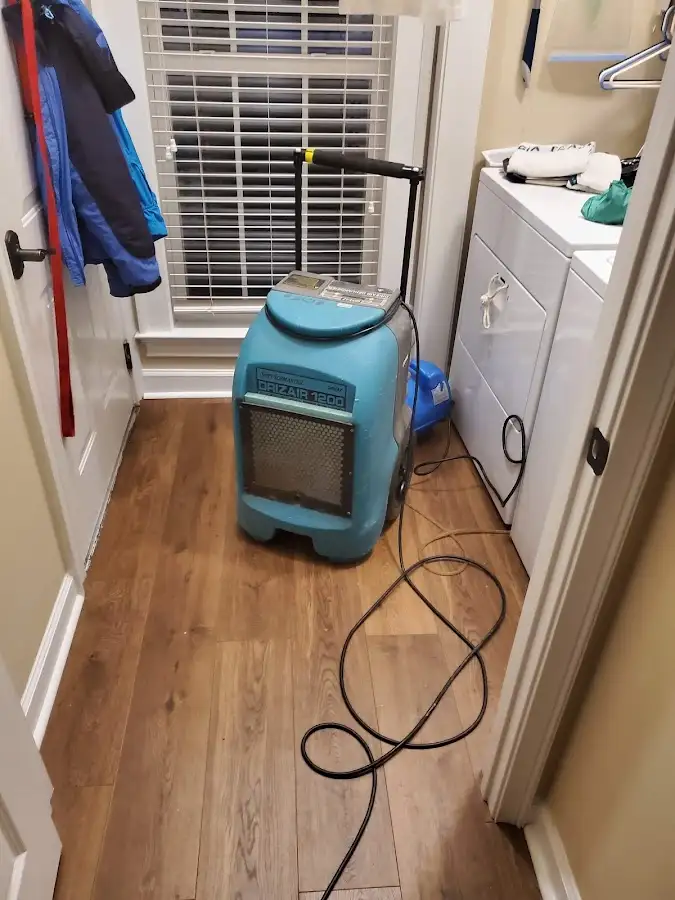Commercial dehumidifier deployed for Flood Damage Cleanup in South Run